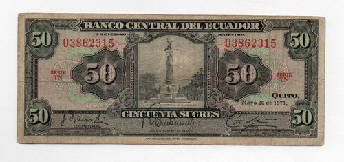 Ecuador 50 Sucres 1971