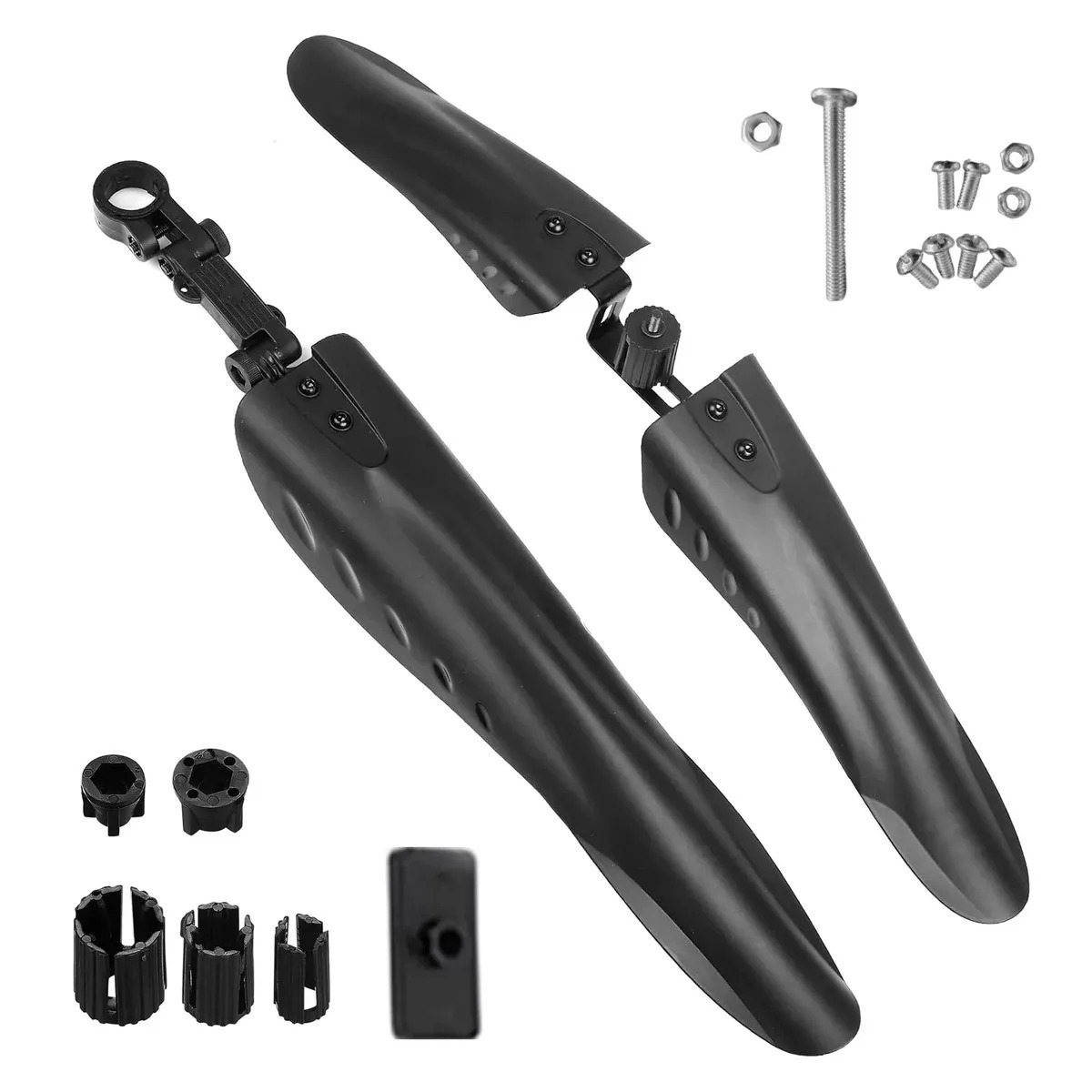 Salpicadera Trasera Delantera Ajustable Bici Mtb Guardabarro Negro
