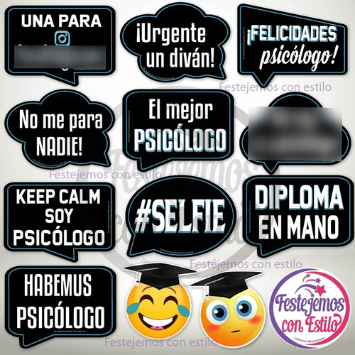 Photo Props Imprimible Egresado Graduación Psicólogo