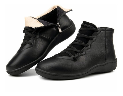 Imagen 3 de 9 de Botas Cortas De Mujer Impermeables Con Cremallera Cálida