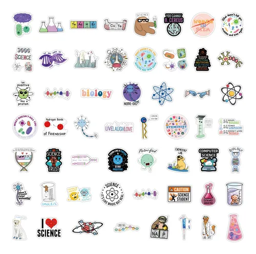 Cute Biology Stickers Biology Stickers Cartoon Decal 110x Sk
