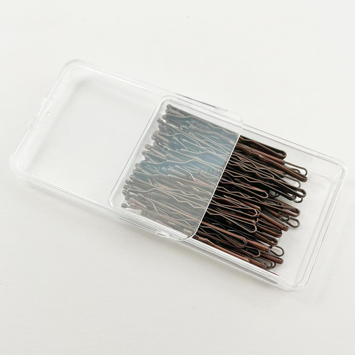 Bobby Pins Amazon Basics, Color Marrón, 72 Unidades, Con Fun