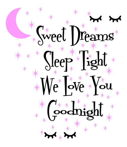 Anfrjji Sweet Dreams - Calcomana De Pared Para Cuarto De Beb