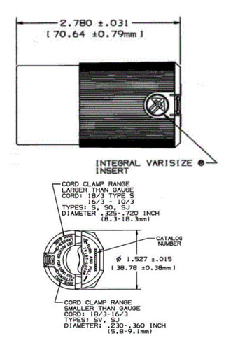 Toma Colgante Hubbell Hbl4779c 15 A 277v, L7-15r, 2p+t