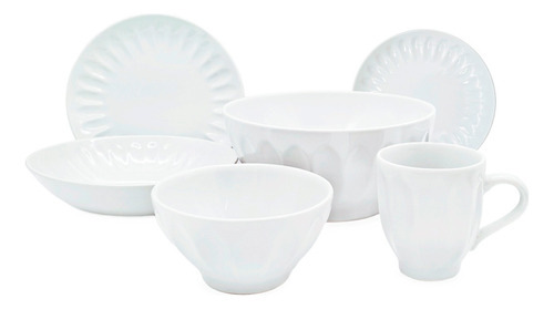 Set Vajilla 31pz Platos Bowl Ensalada Mug Cerámica Badem Hsk