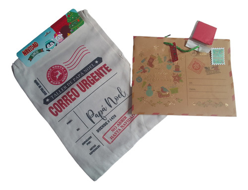 Bolsa Regalo Navidad Saco Santa Claus Tela Papá Noel