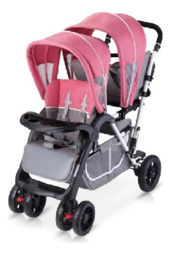 S Coches Gemelares Para Bebe Recien Nacidos Color Azul Color Del Chasis Gris