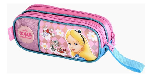 Estojo Duplo Clio Style Alice No País Das Maravilhas Disney Cor Rosa