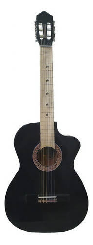 Guitarra Clasica Curva Negra Marca Arte Musical