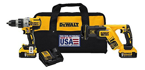 Dewalt 20v Max* Xr Kit Combo Sin Cordones, Sin Cepillos, 5.0