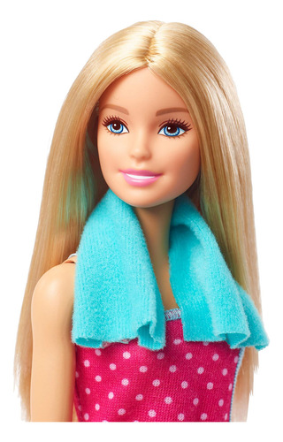 Set De Muñecas Y Muebles Barbie Para Baño Con Ducha Funciona