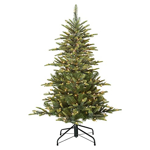 4.5 Foot Pre-lit Aspen Fir Artificial Christmas Tree Wi...