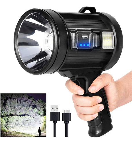 Jh Linterna De Mano Led Spot Light Foco 90000 Lúmenes