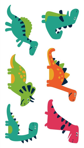Imagen 8 de 10 de Tatuajes Temporales Tattoo Dinosaurio Pack X10 Souvenir