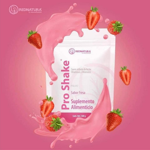 Rednatura Pro Shake Malteada 500g Sabor Fresa Fresa