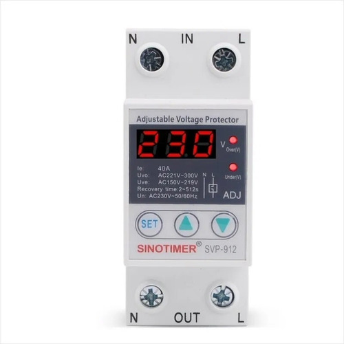 Imagen 4 de 7 de Relé Protección Sobre Y Bajo Voltaje, 230v, 40a Chilexpert