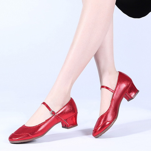 Zapatos De Baile Elegantes De Tacón Medio Para Mujer