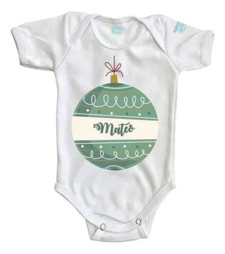 Pa alero Navidad Esfera Verde Body Bebe Ni o Ropa Christmas