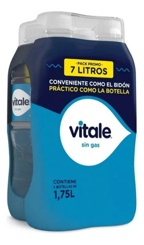 Agua Vitale Sin Gas 1,75 Litros Funda X4