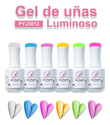 Pandoragel Luminoso En La Oscuridad De 15 Ml, 6pcs