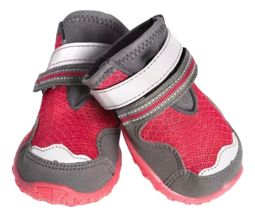 Zapatos Para Perros.suela De Goma Resistente Rojo Talla 6