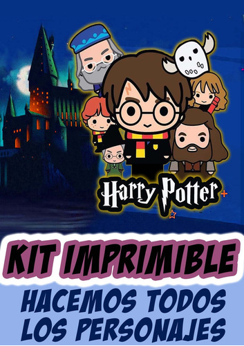 Kit Imprimible Candy Bar Cumpleaños Harry Potter