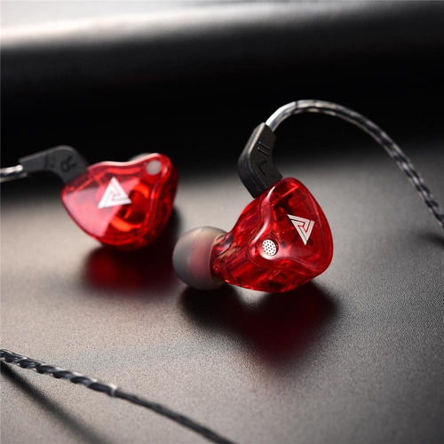 Qkz Ak6 Con Micro + Estuche Audifonos Auriculares Rojo
