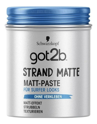 Cera/pomada Fosca Schwarzkopf Got2b Strand Matt 100ml