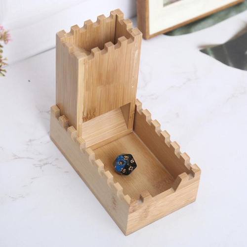 M Estuche Rodante De Madera Torre De Dados De BambĂș Dentado