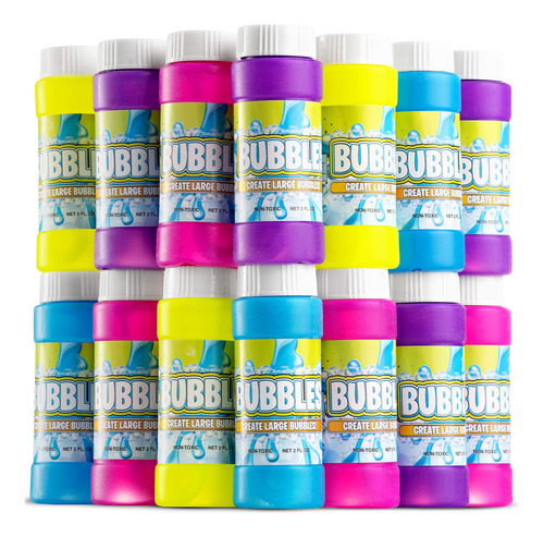 Burbujas Fiesta Niños Paquete 24 Botella 2oz Varitas Colores