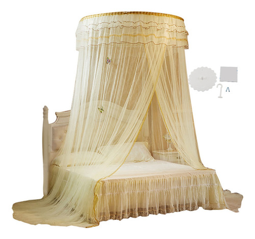 Mosquitera Transpirable De Encaje Redondo Estilo Princesa