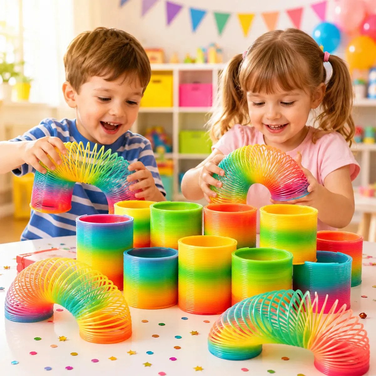 12pz Juguete De Gusanos Slinky Resorte Niño, Juguetes De Plástico Tipo Muelle, Ideales Para Cajas De Tesoros, Premios Escolares, Fiestas Con Temática Luminosa Y Rellenos De Bolsas 