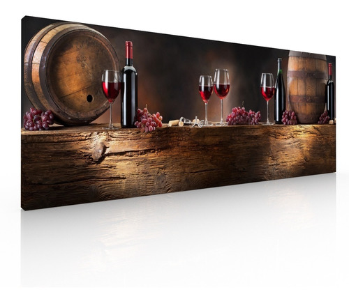 Cuadro Decorativo Para Comedor O Cocina Vino Y Barriles