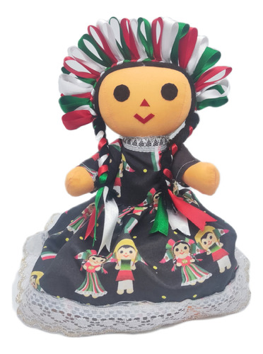 Muñeca Mexicana De Trapo Personalizada 30cm Lele Bonita