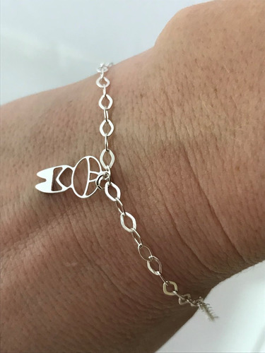 Pulseira Pingente Menino Filho Prata 925 Maciça Legítima