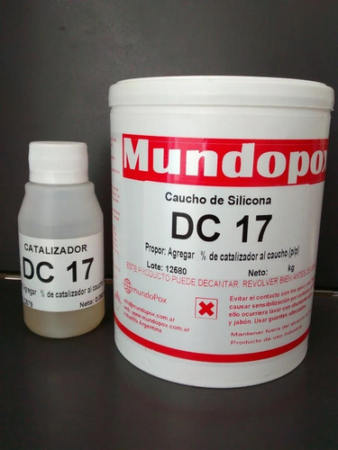 Caucho De Silicona Mundopox Dc-17 Uso General X 1 Kg.