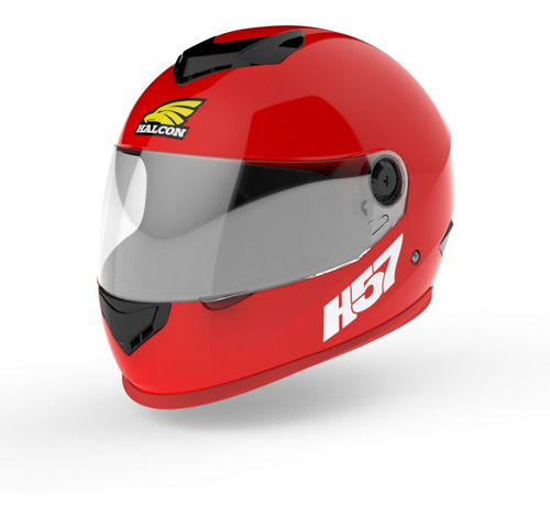 Casco Moto Halcon H57 Integral Rojo Tienda Oficial