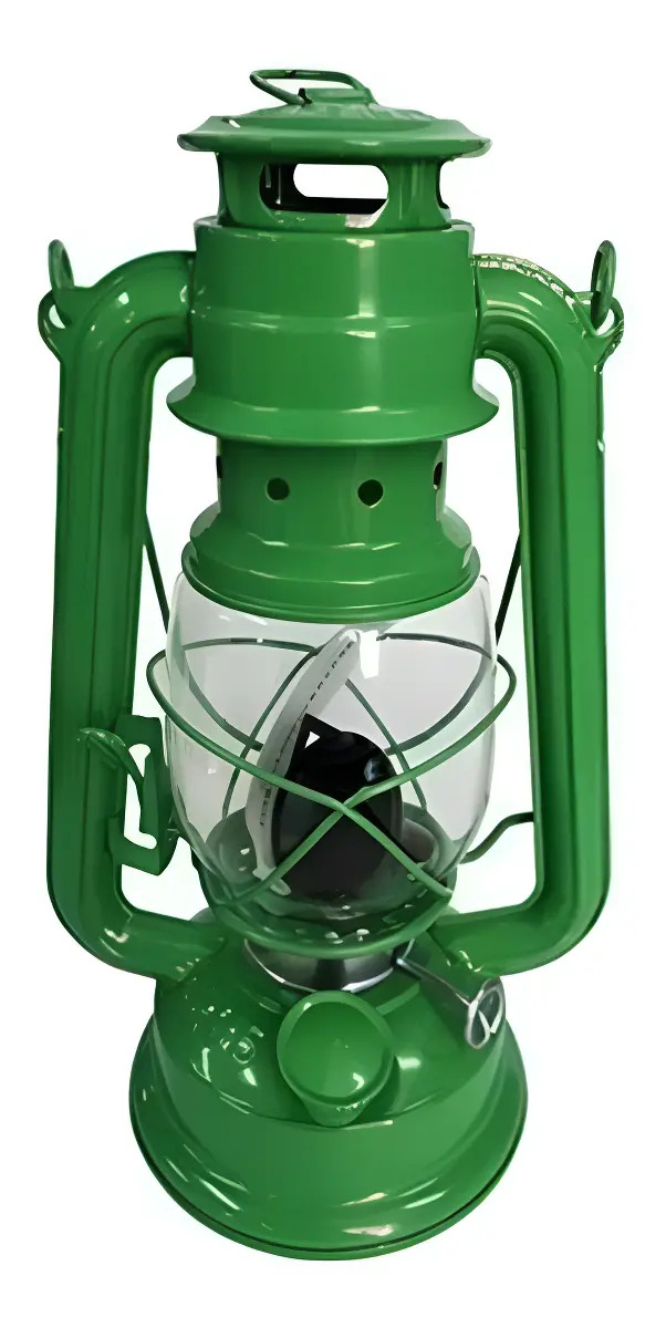 Lamparina Western Vintage Querosene Verde Retro Decoração