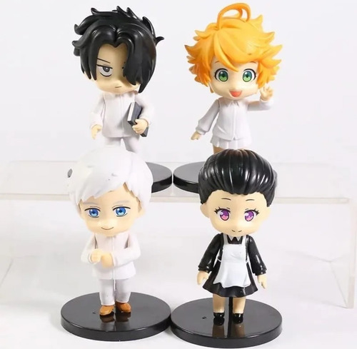 Imagen 3 de 7 de Set 4 Figuras Neverland Promised 10cm Ema,ray, Norman,isabel