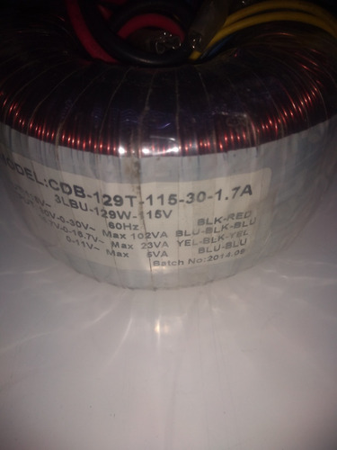 Transformador Toroidal Cdb-129t 2x30 2x16.7v 11v (Usado)