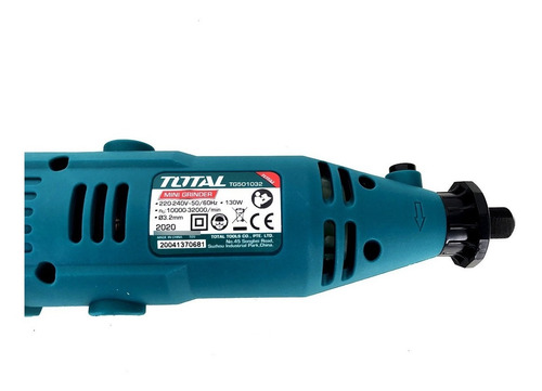 Imagen 9 de 9 de Mini Torno Minitorno Total 130w Tripa Flexible 100 Accesorios Maletin Total TG501032 130 W