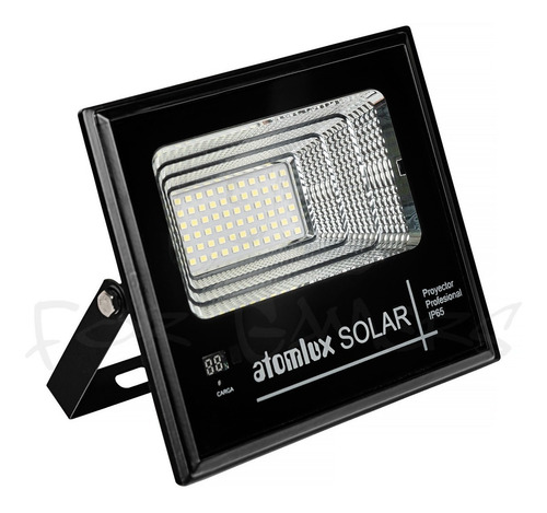Imagen 4 de 7 de Reflector Solar Led Proyector 50 Watts Atomlux Ip65 Litio