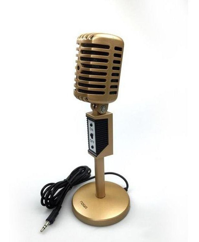 Microfono Vintage Noga Pc Multimedia Ajustable Mic-2030