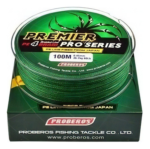 Linha Multifilamento Super Resistente Trançada 1.0 Mm 100m Cor Verde