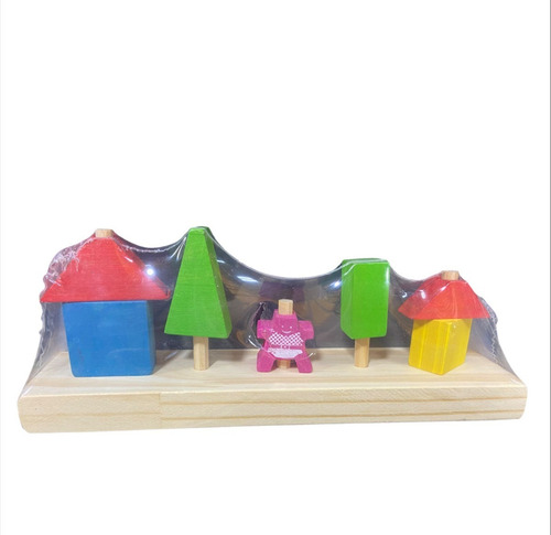 Plantado Figurativo De Madera Juego Didáctico Motricidad