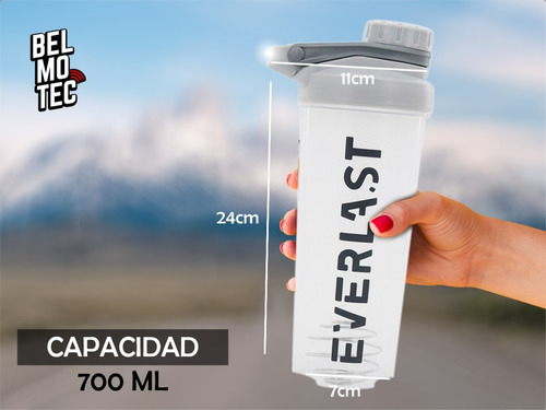 Imagen 3 de 10 de Vaso Mezclador Proteina Shaker 2 En 1 Hermetico Marca Origin