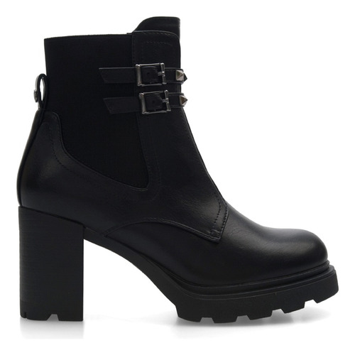 Botas Lady Stork Botineta Kiara Mujer Liviana Cuero Taco 8cm