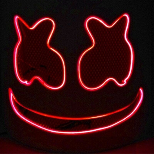 Mascara De Marshmallow Dj - Con Luz Led - Mascaras Halloween