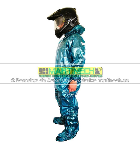 Imagen 5 de 7 de Impermeable Moto Bicicleta Plástico Reflectivo Portable