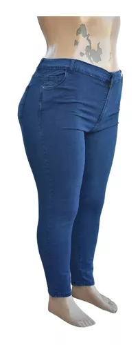 Pantalon Jean Clasico Mujer Elastizado Tiro Medio